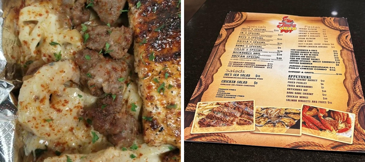 Joe's Crab Pot  Menu